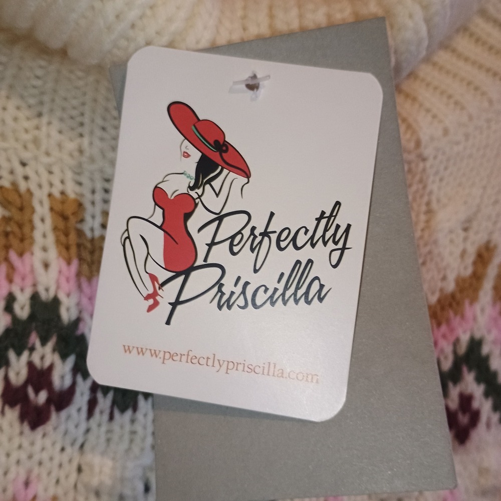 Perfectly Priscilla Large Nordic Fair Isle Tunic‎ Sweater Dress Wool Blend NWT - Picture 2 of 14